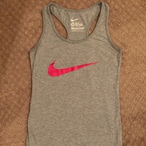 Grey & Pink Nike Tank